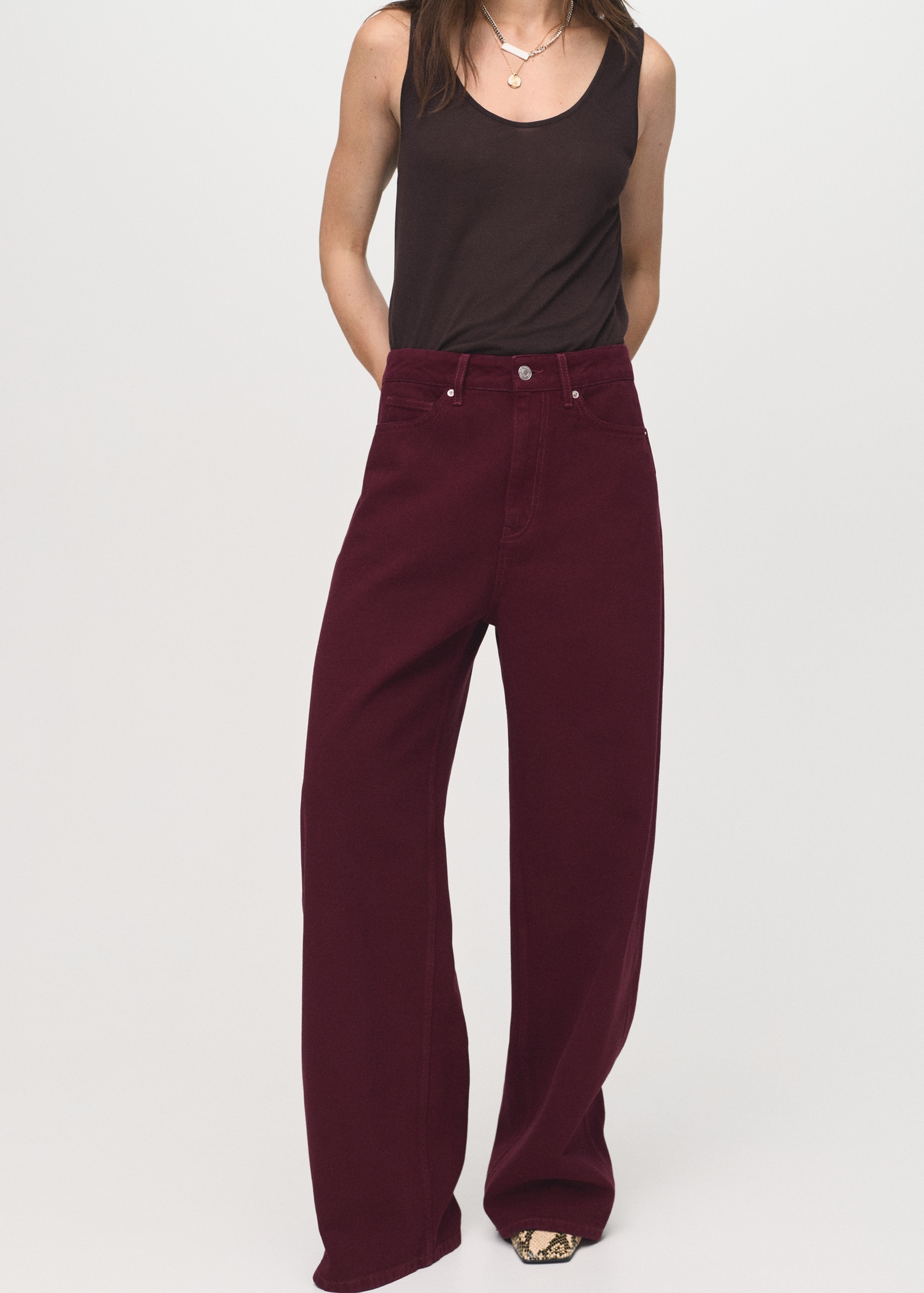 High-Waisted Barrel Jeans - Women | Mango United Kingdom