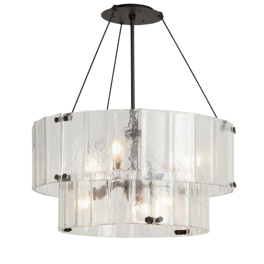 Willamette Double Tier Chandelier, Clear Glass