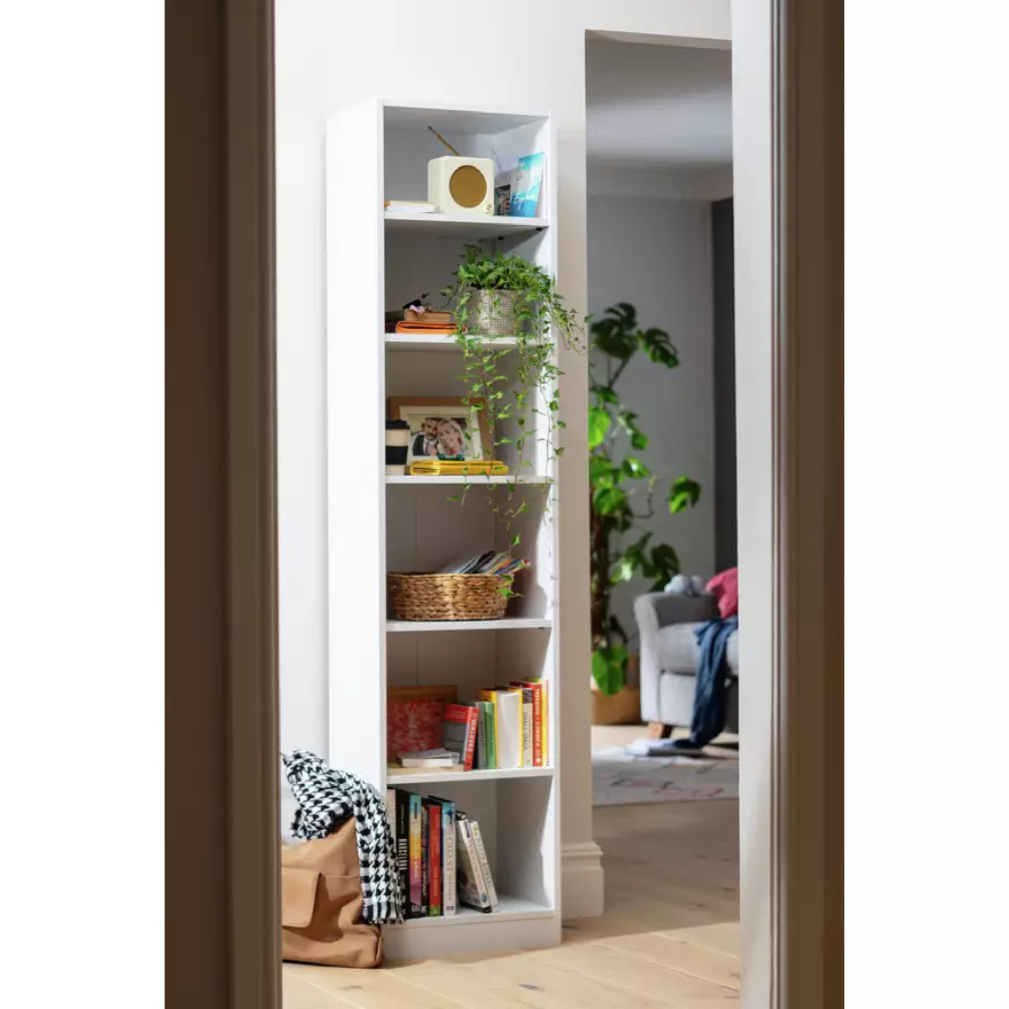 Argos Home Maine Narrow Bookcase - White