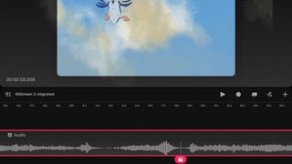 Aaron Blaise Procreate tutorial; a screen of an animation app's music tools