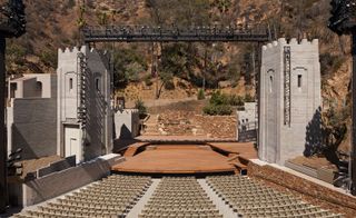 The audience’s view of the amphitheatre stage