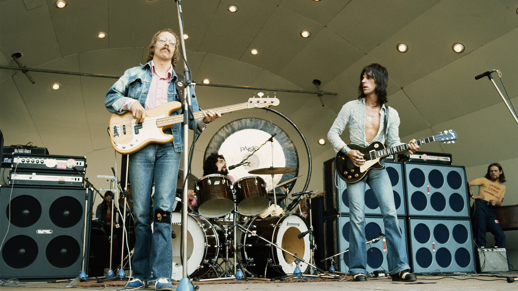 Beckm Bogert &amp;amp; Appice at Crystal Palace in London, England on September 15 1973. (from left) Tim Bogert, Carmine Appice and Jeff Beck