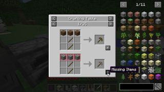 Minecraft mods - the UI updated to reflect the JEI mod