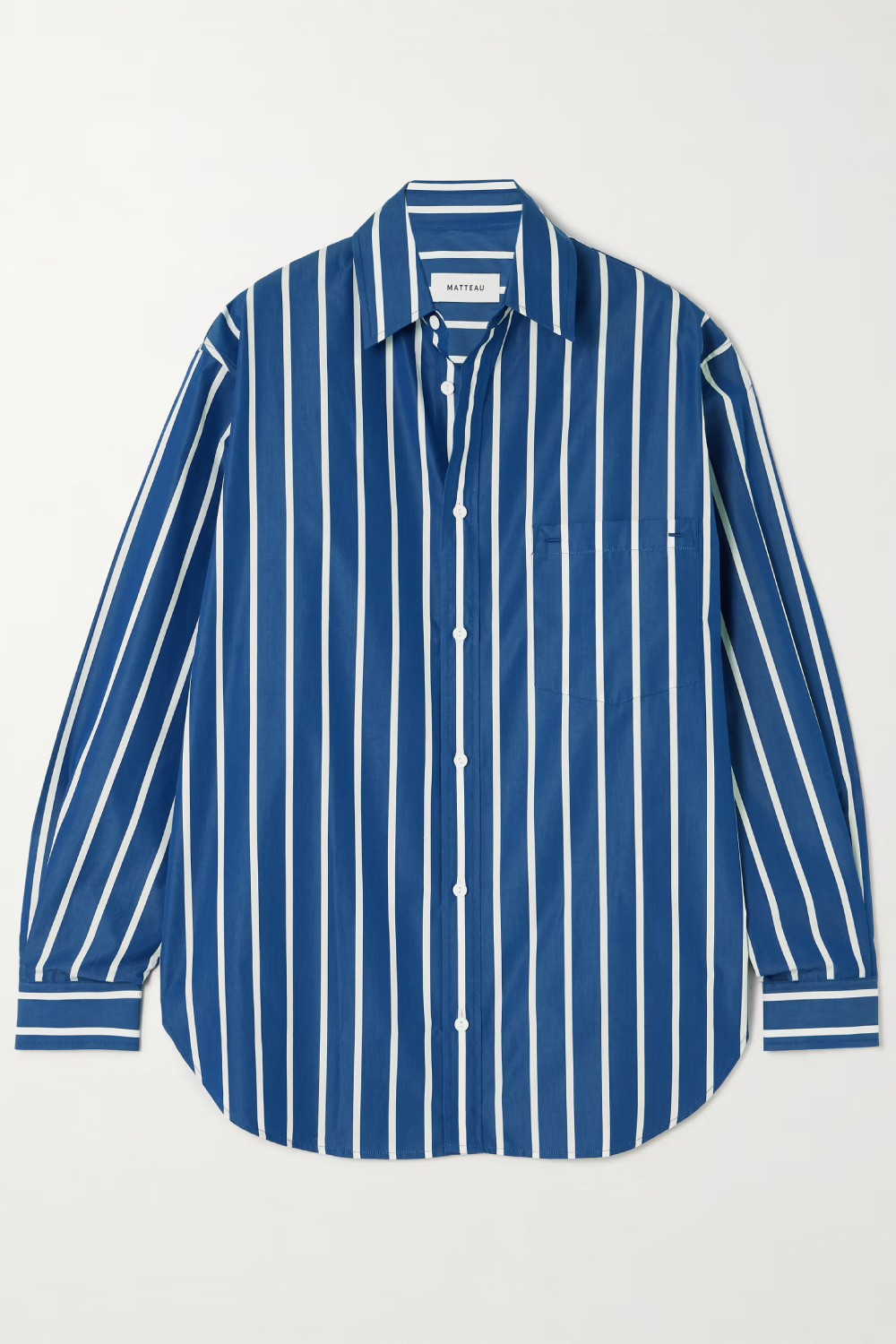 Matteau Striped Cotton-Poplin Shirt