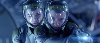 Hailee Steinfeld stars as Petra Arkanian and Asa Butterfield stars as Ender Wiggin in Summit Entertainment's “Ender's Game.”