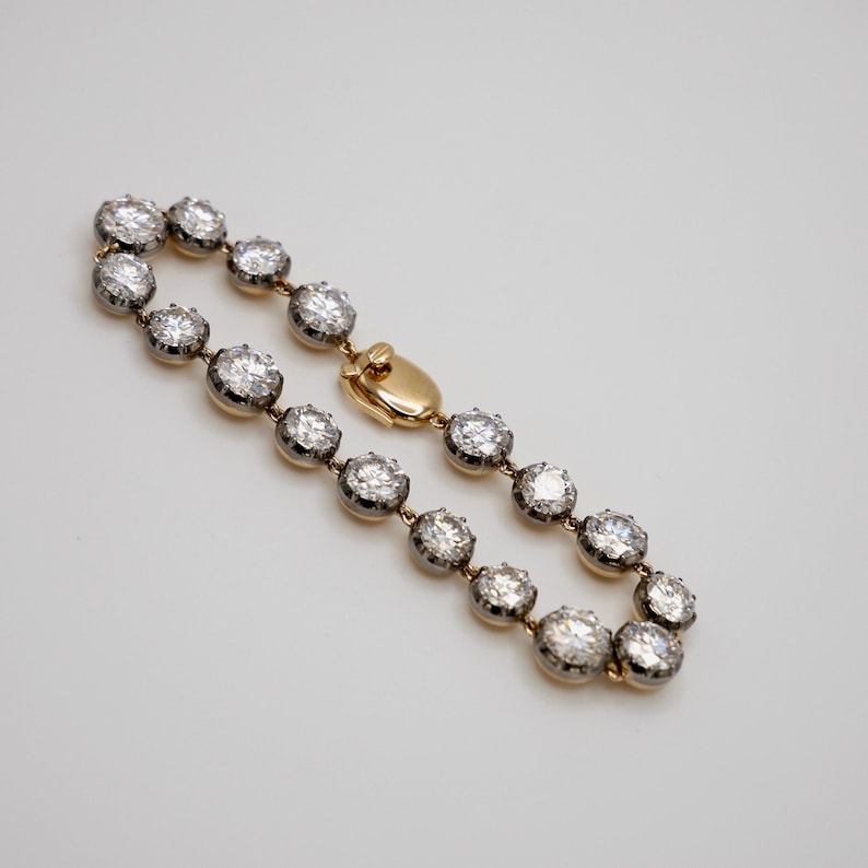 14k Solid Gold Button Back Bracelet Antique Inspired