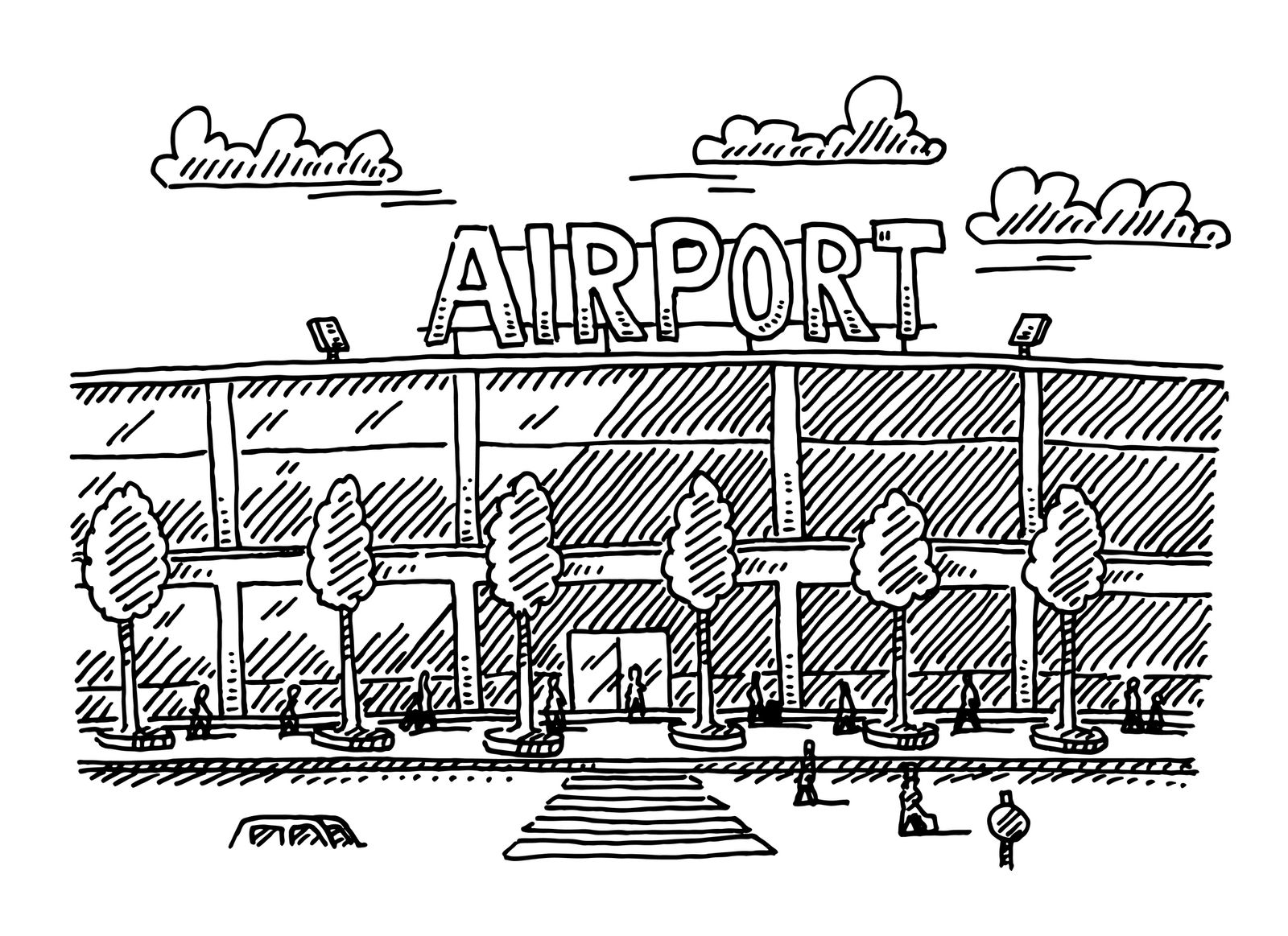 Аэропорт рисовать