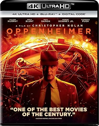 The packaging for the Oppenheimer Blu-Ray