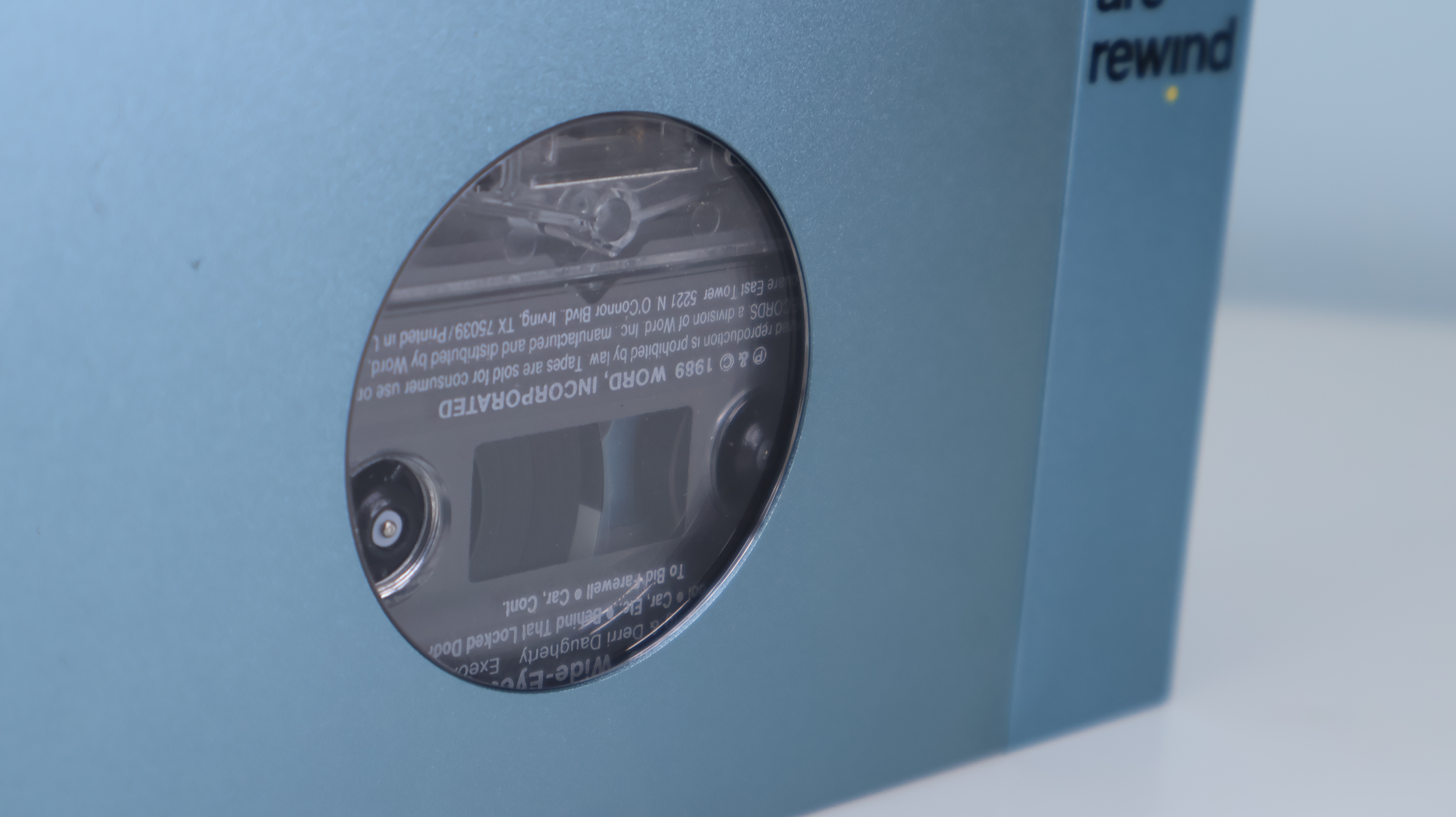 We Are Rewind Cassette player with a cassette inside