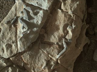 Curiosity Mars Hand Lens Imager (MAHLI) photo acquired on Sol 1923, Jan. 2, 2018. Using an onboard focusing process, the robot created this composite by merging two to eight images previously taken by the MAHLI, located on the turret at the end of the rover's robotic arm.