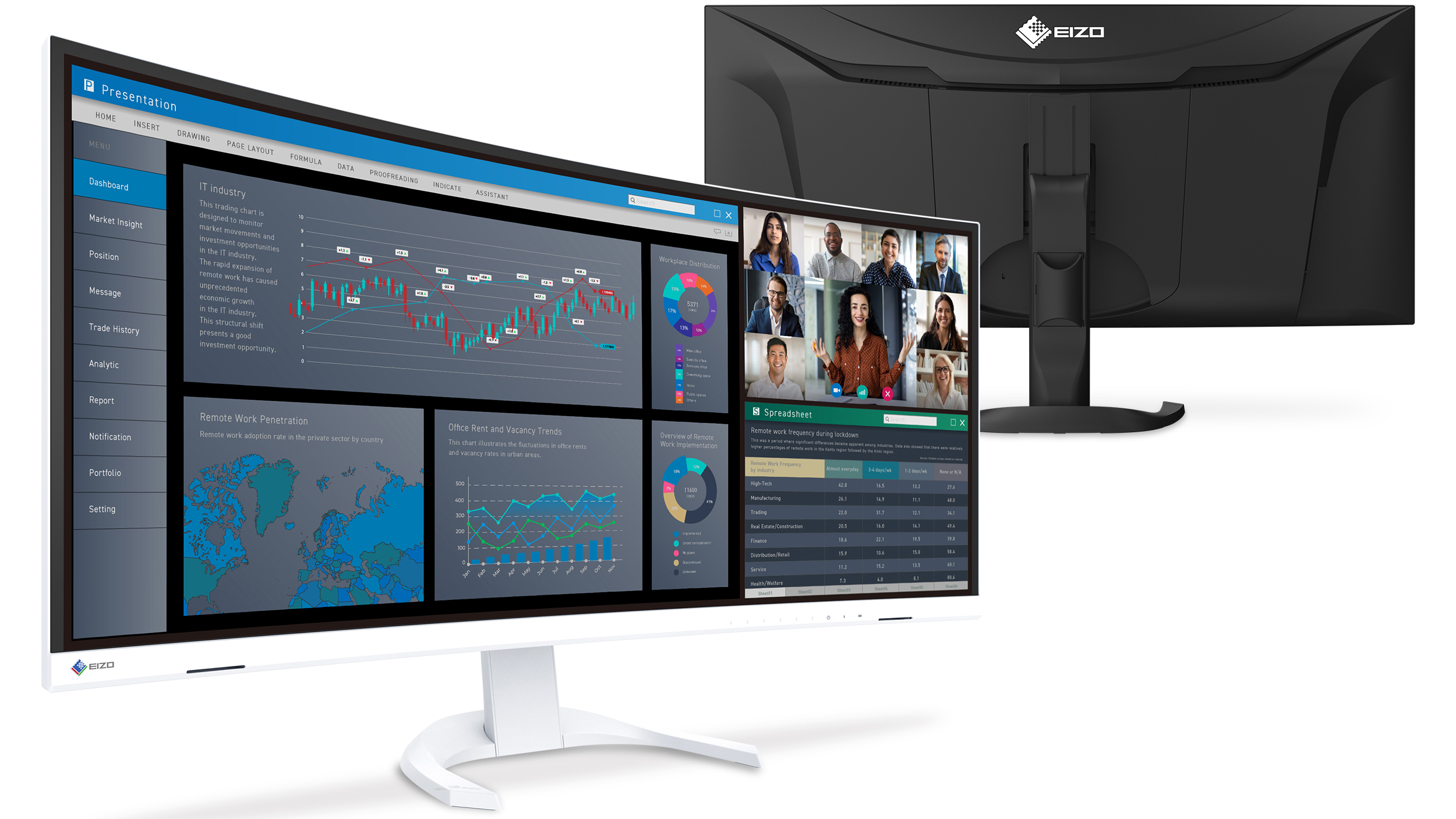 EIZO FlexScan EV3451X and FlexScan EV3851X