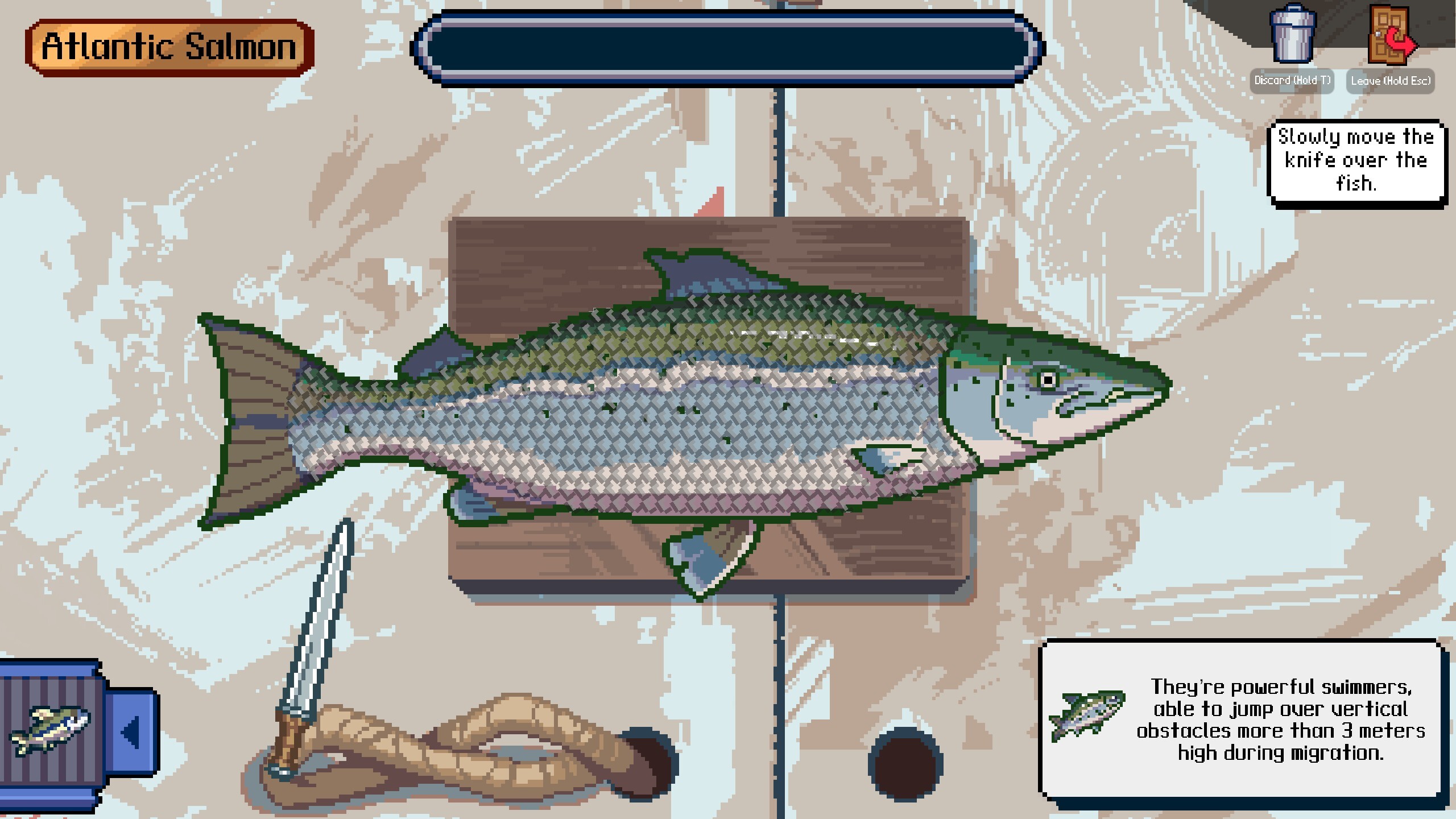De-scaling a fish