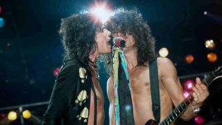 Aerosmith’s Steven Tyler and Joe Perry performing onstage in 1988