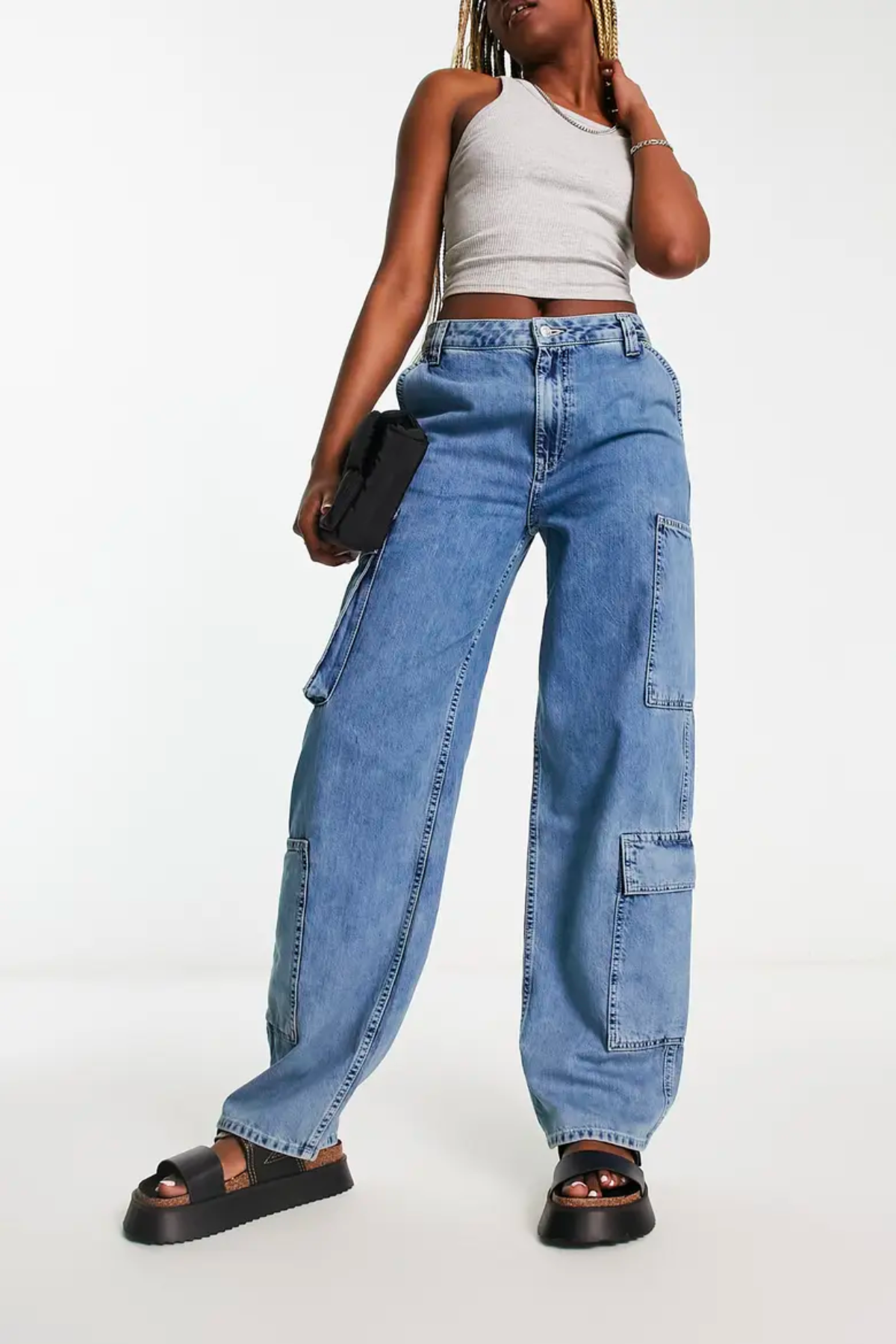 ASOS Design Wide Leg Cargo Jeans