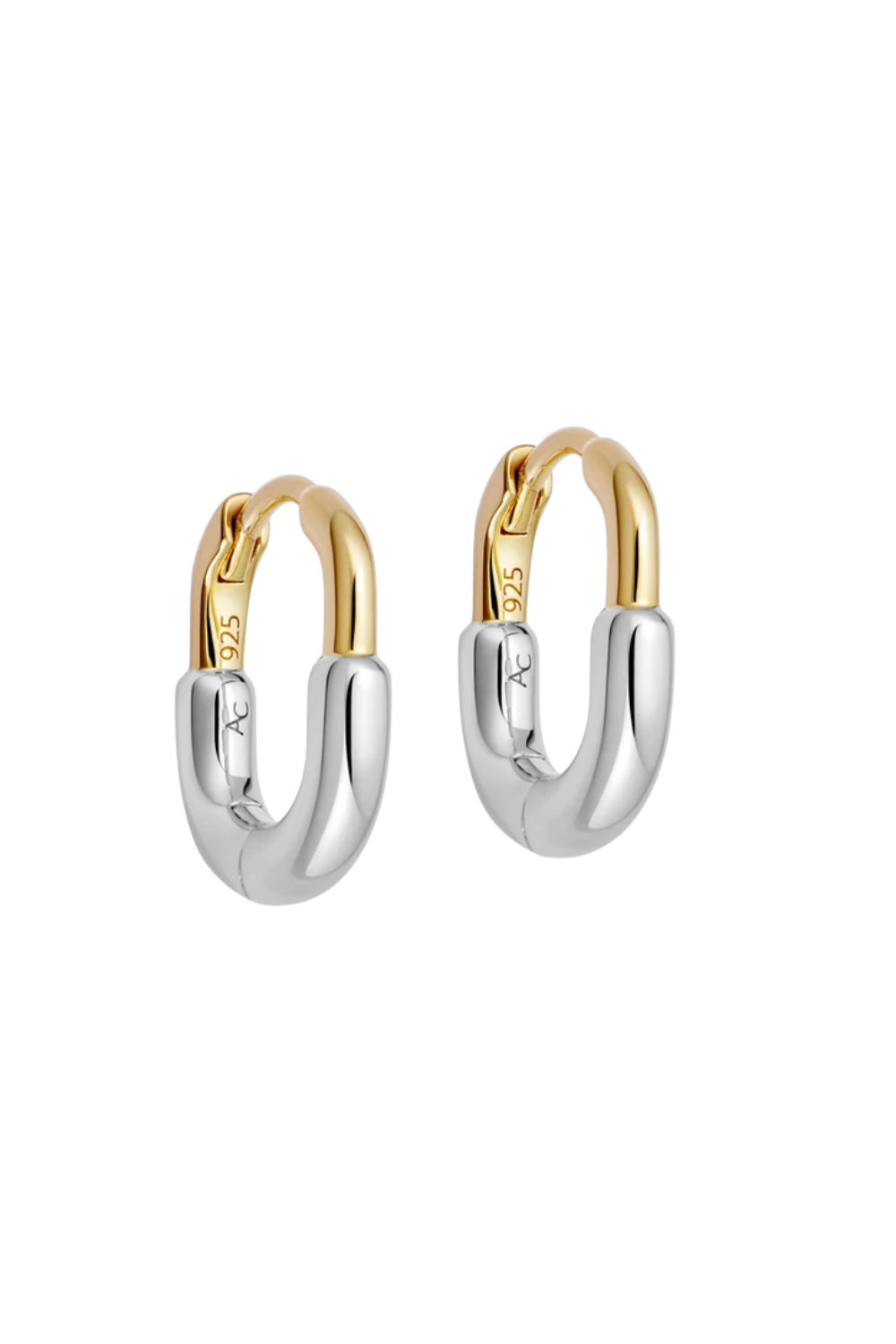 Gold & Silver Aurora U-Hoop Huggie