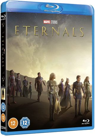 The Blu-ray cover for Eternals.
