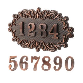 1 Set Address Sign Vintage Mailbox Number House Number Plaque Plate Front Door Plaque