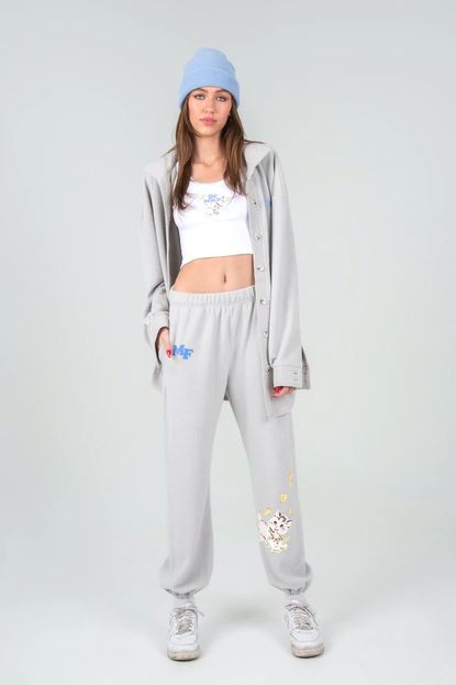 The Mayfair Group Be Nice! Grey Button Down + Be Nice! Grey Sweatpants