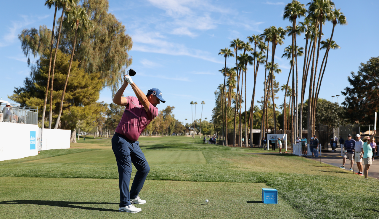 Padraig Harrington at the top of his backswing