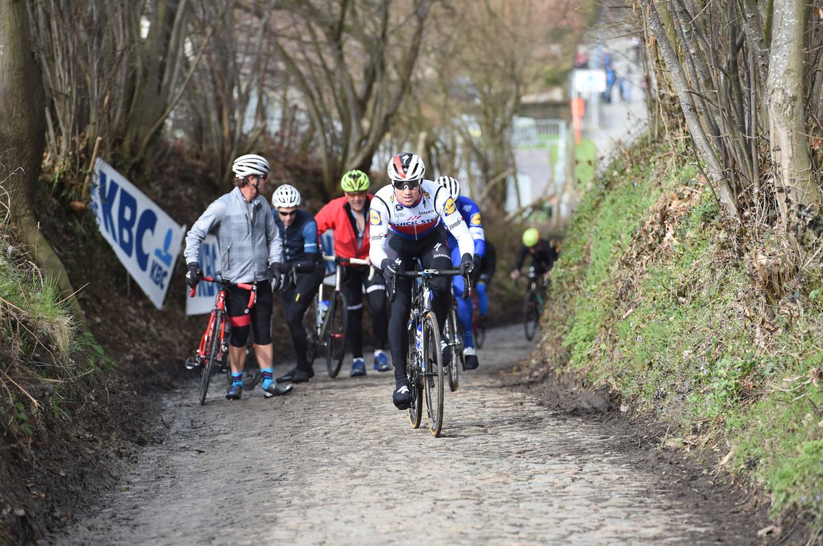 Zdenek Stybar visits the Koppenberg