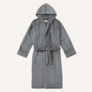 Gray fluffy robe