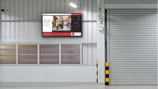 Cardinal Glass warehouse using Korbyt solutions for digital signage.