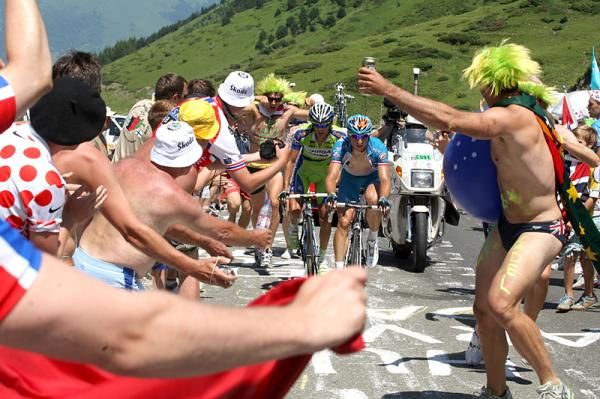 The fans were wild on the day's highest peak.