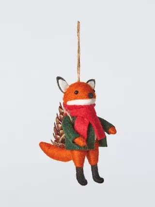 John Lewis Dawn & Dusk Felt Fox Tree Decoration