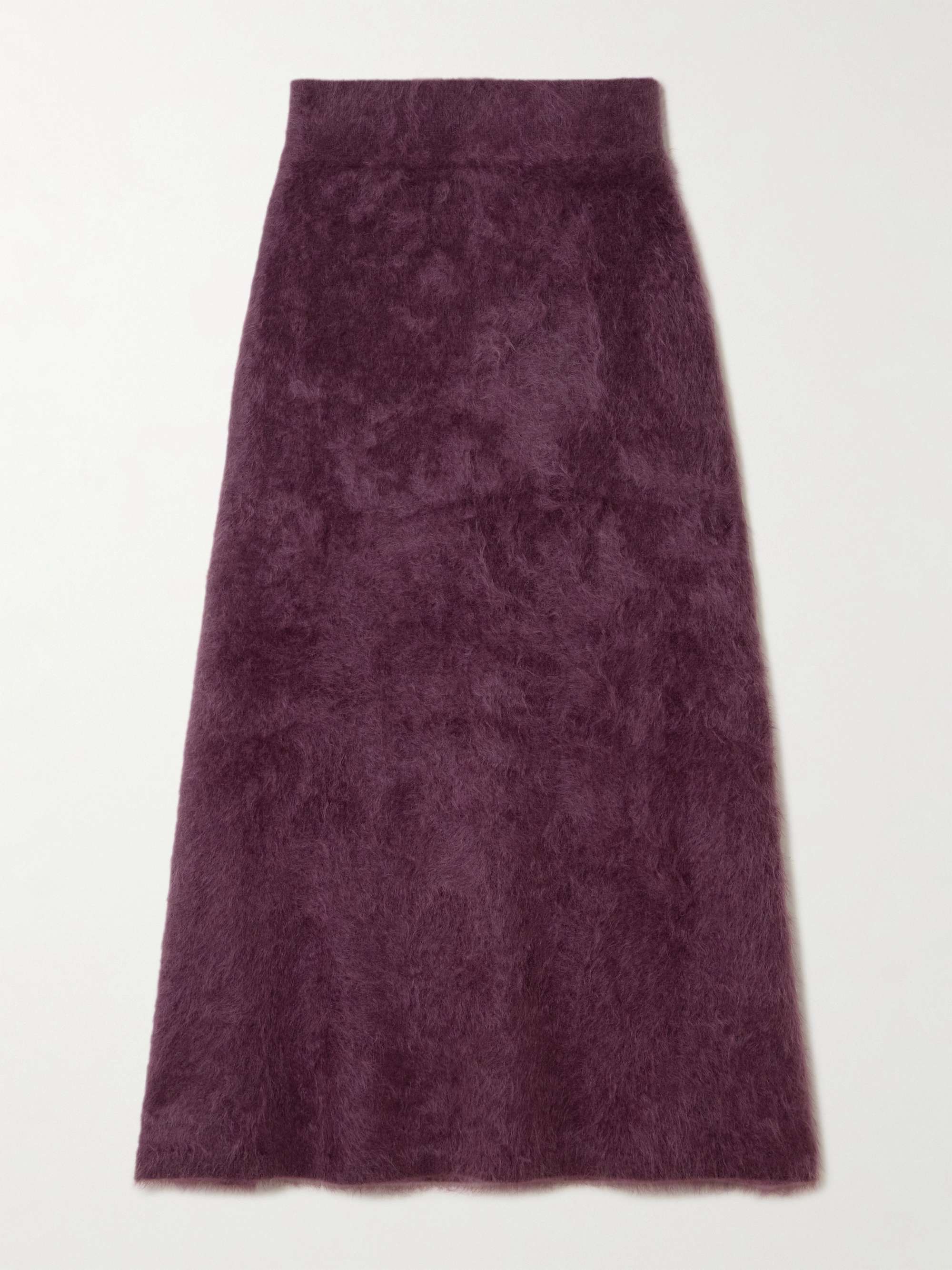 Asta Brushed-Cashmere Midi Skirt