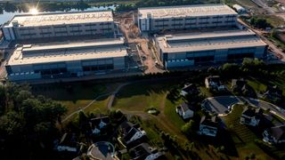 An Amazon Web Services data center in Stone Ridge, Virginia, US, on Sunday, July 28, 2024