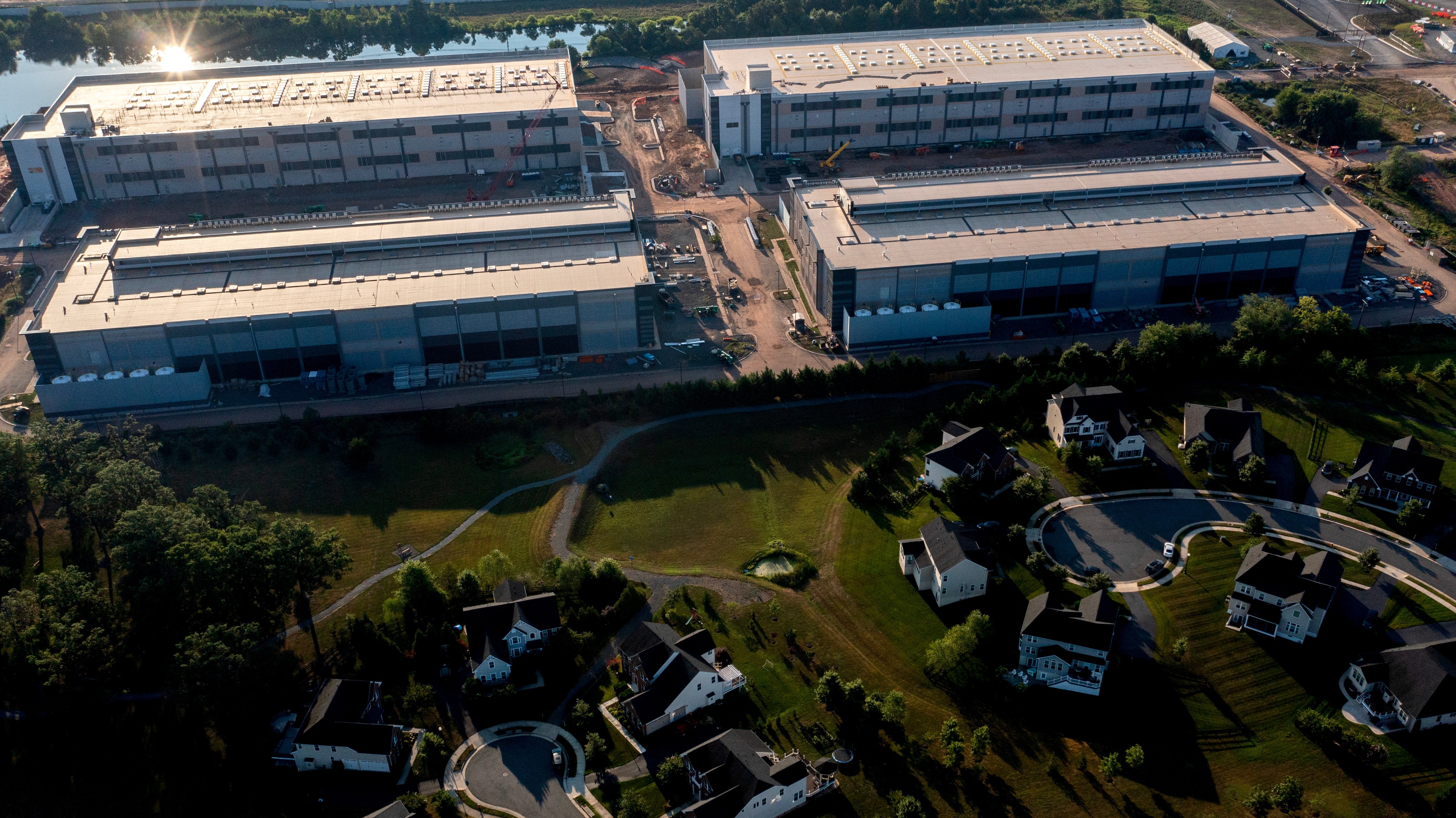 An Amazon Web Services data center in Stone Ridge, Virginia, US, on Sunday, July 28, 2024