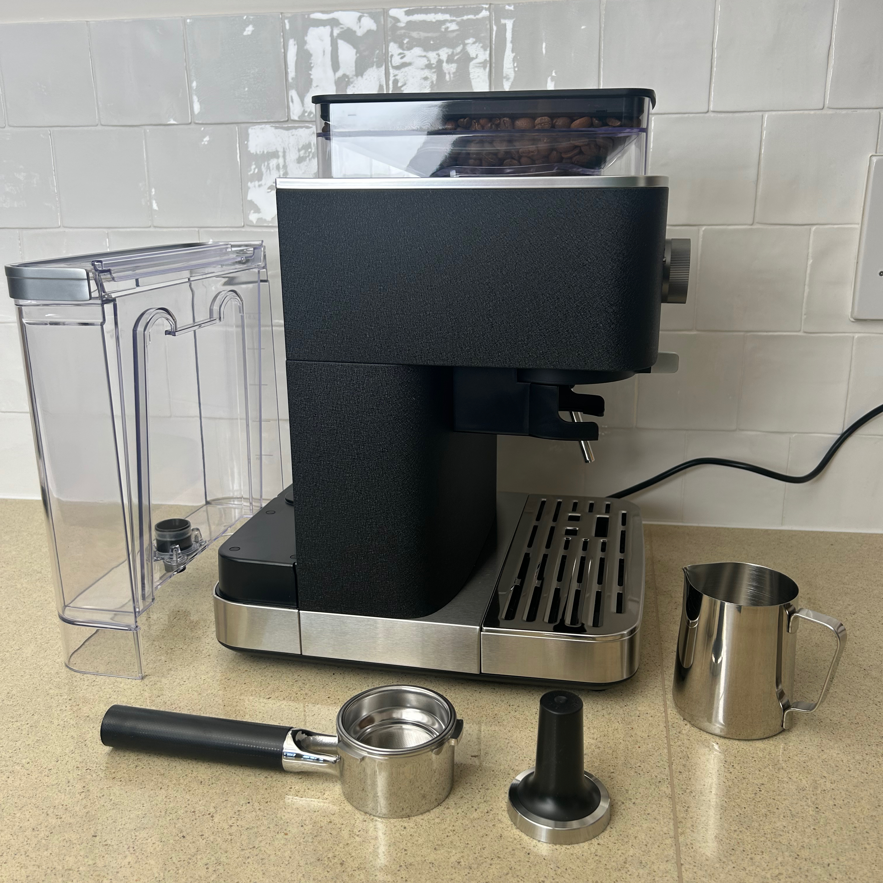 KitchenAid semi automatic coffee machine testing at home