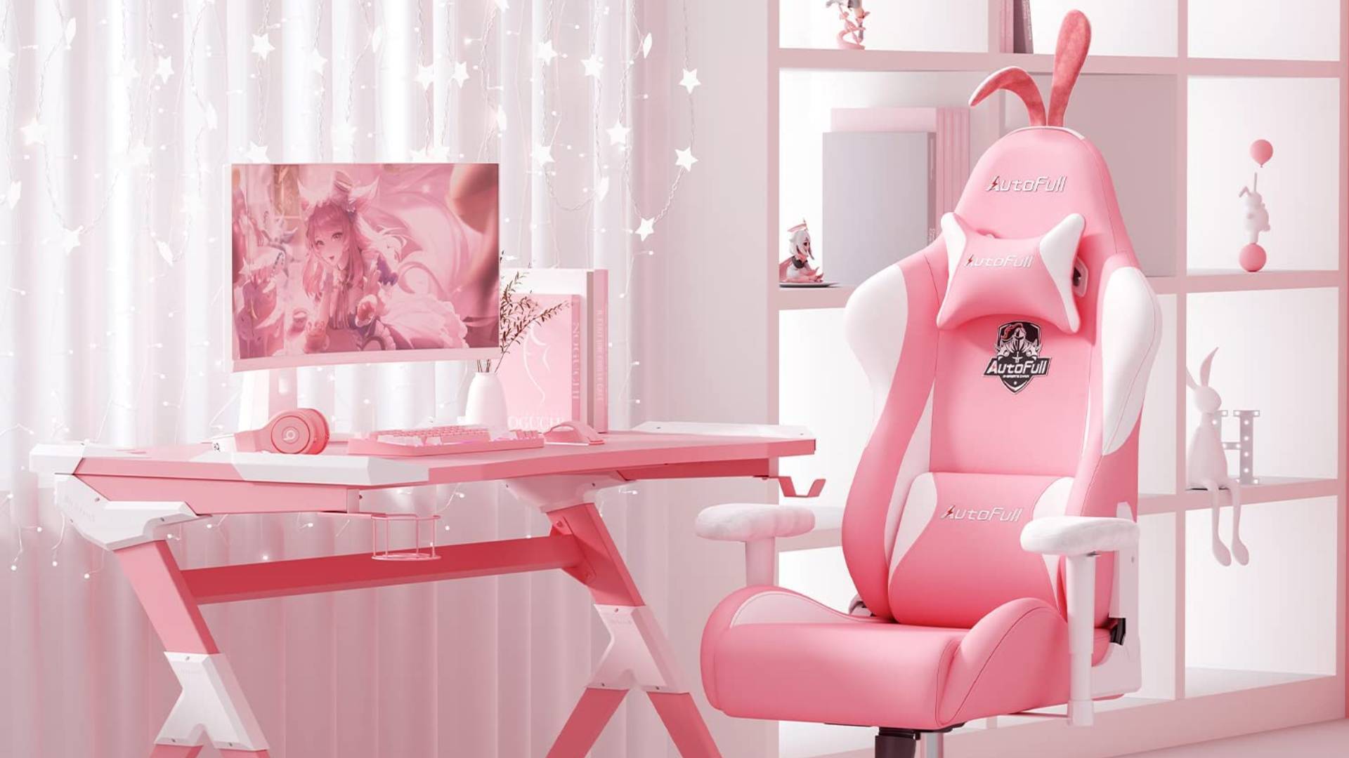 Pink AutoFull gaming chair