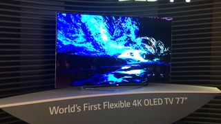 LG showed-off a flexible 4K display at CES 2016