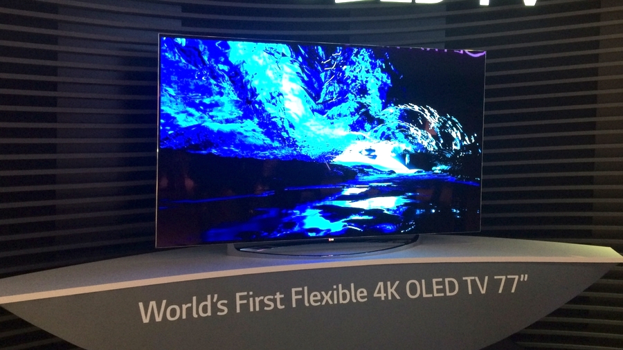 LG showed-off a flexible 4K display at CES 2016