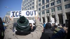 Protesters in front of ICE headquarters in Washington, D.C. 