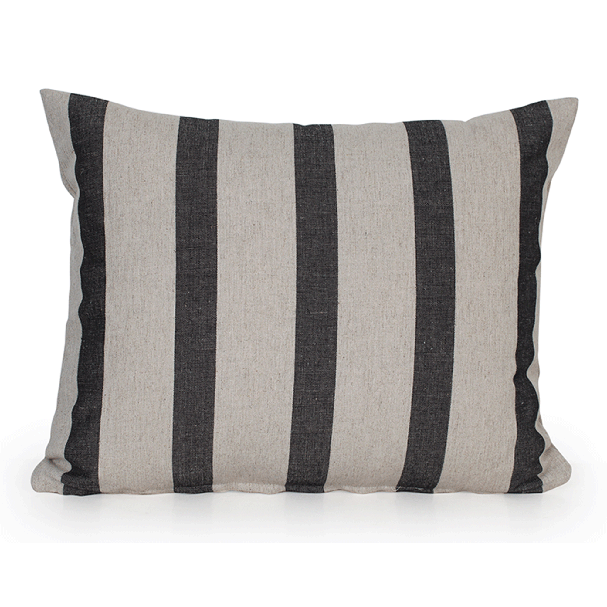 Black and white stripe cushion