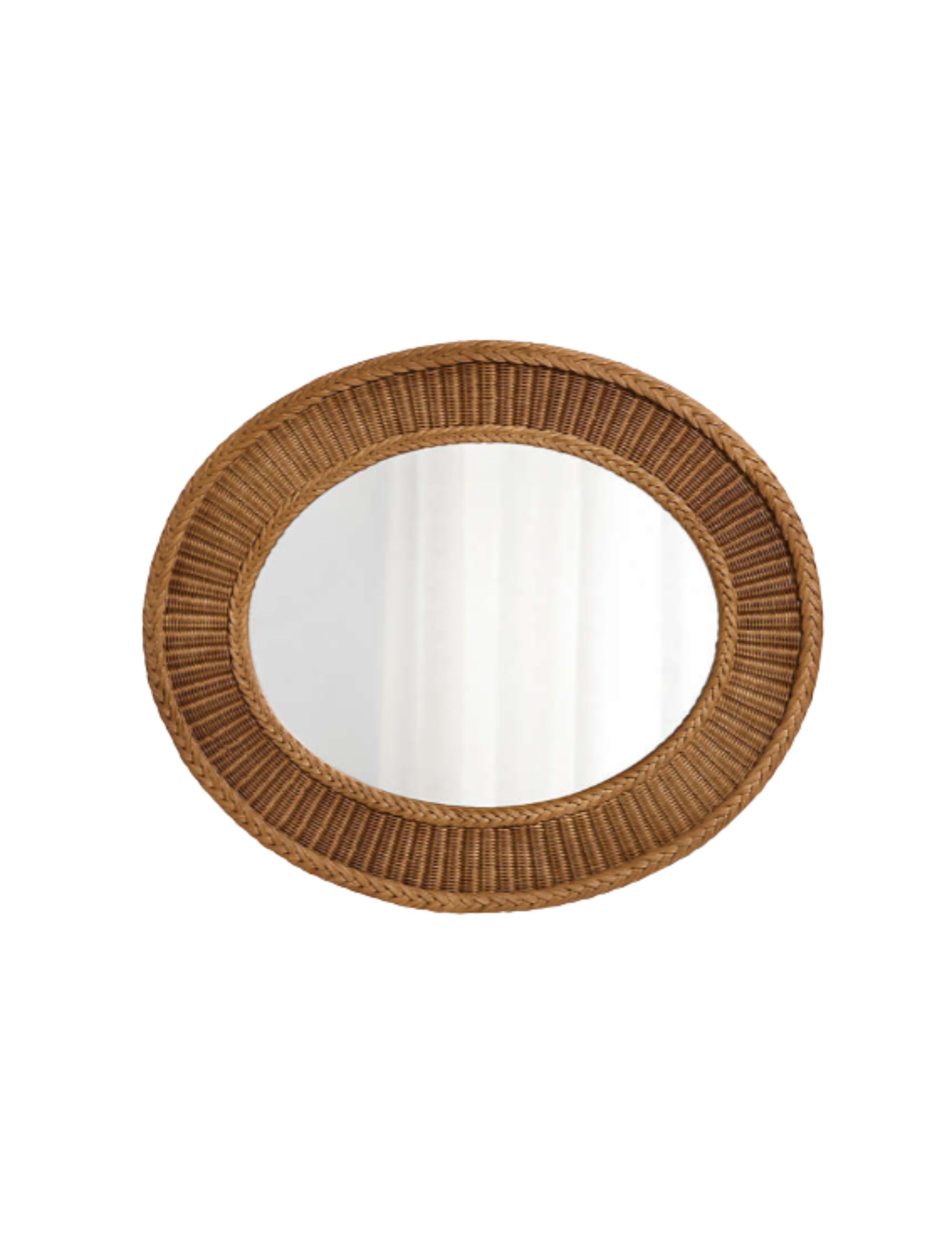 Crate &amp;amp; Barrel, Fable Rattan Mirror by Sharland England