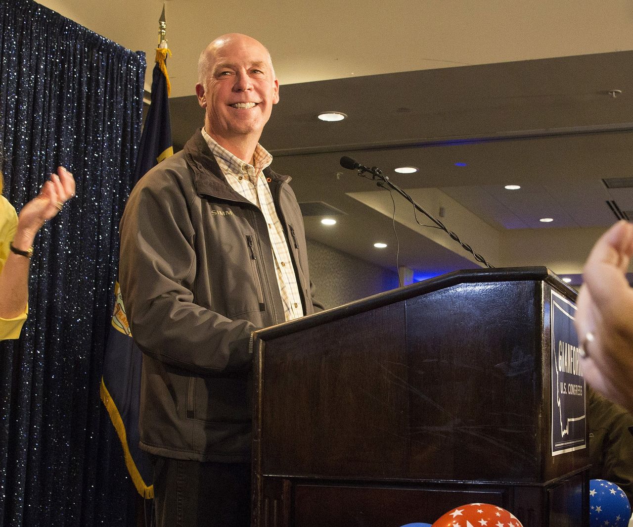 Greg Gianforte speaks to supporters