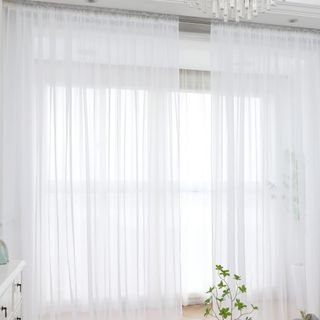 White sheer curtain panel from Amazon