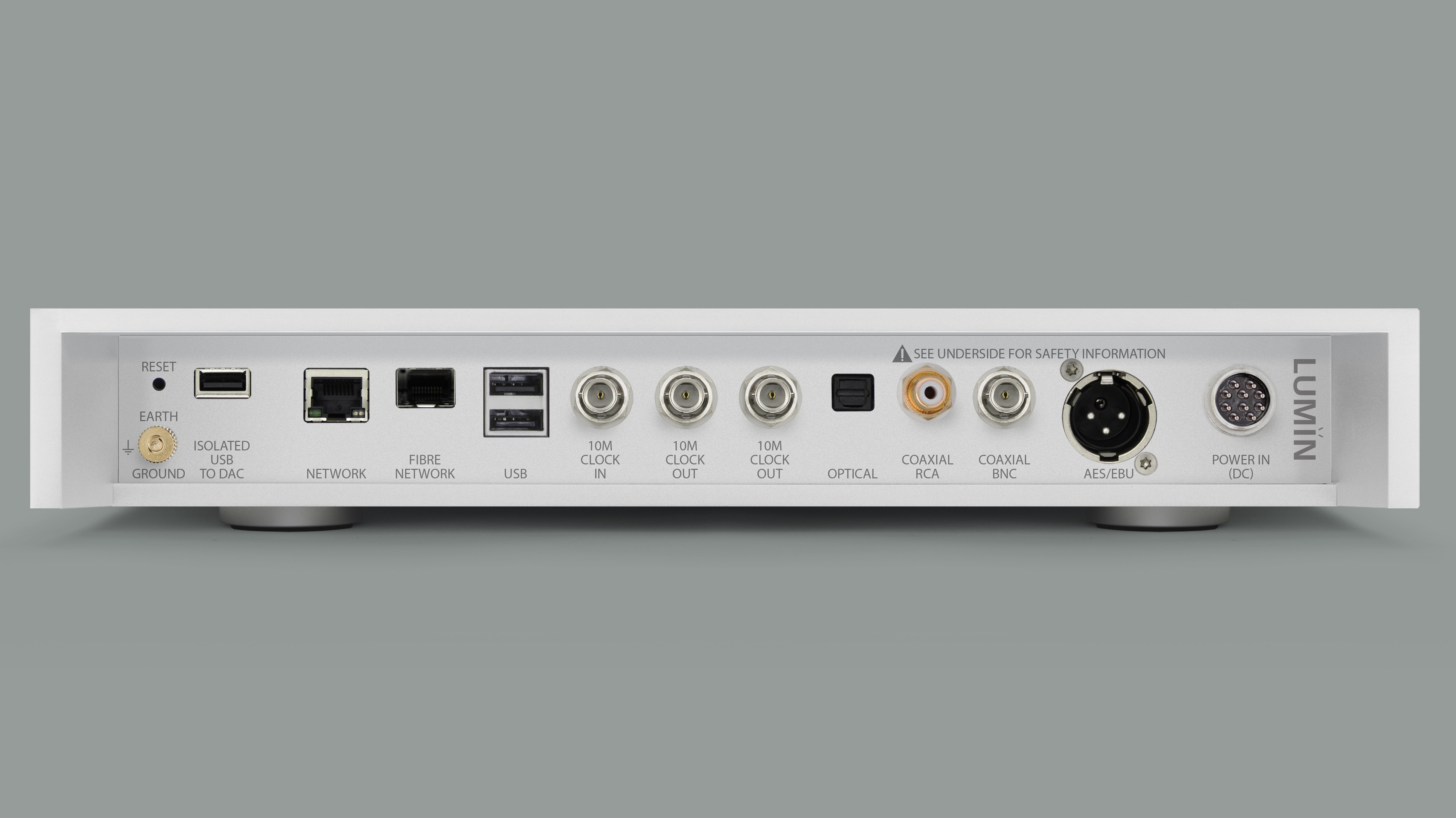 Lumin U2X network transport in silver finish