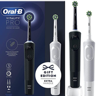 Oral-B Vitality Pro 2x Electric Toothbrushes, 2 Toothbrush Heads, 3 Brushing Modes Including Sensitive Plus, 2 Pin UK Plug, Black &amp; White Was £79.99, Now £40 | Amazon