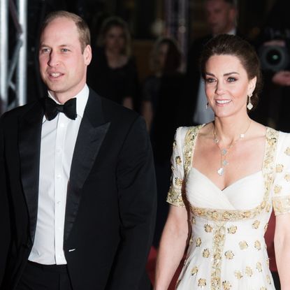 Prince William and Kate Middleton attend the BAFTAs in 2020