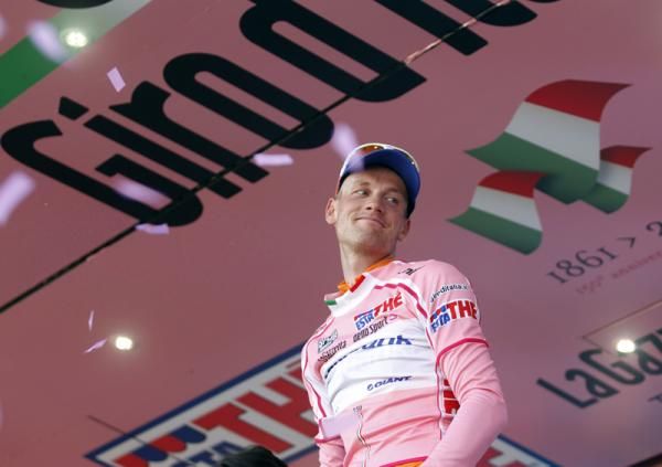 Pieter Weening (Rabobank) on the podium