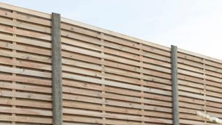 double slatted wooden fence