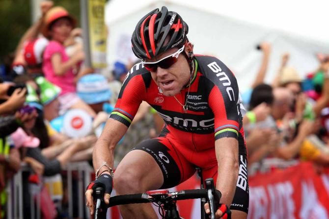 Cadel Evans (BMC) moves into the overall lead at the Tour Down Under.