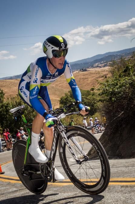 Cameron Meyer (Orica-Green Edge) climbing to a top ten finish