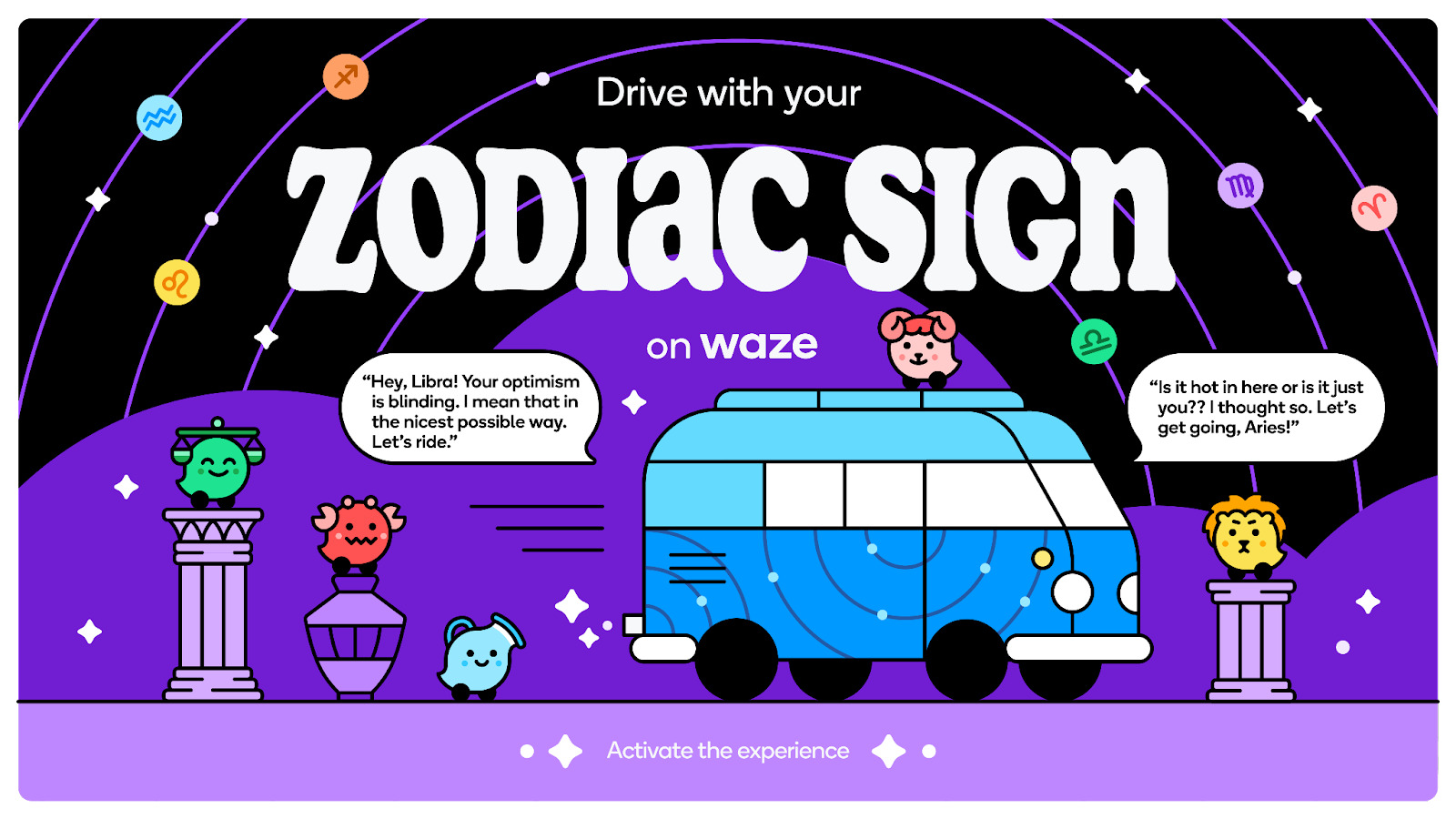 A nova experiência Zodiac no Waze