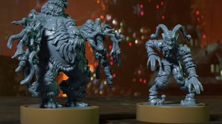 Miniatures from Evil Reigns in the Wynter's Pale against a festive background
