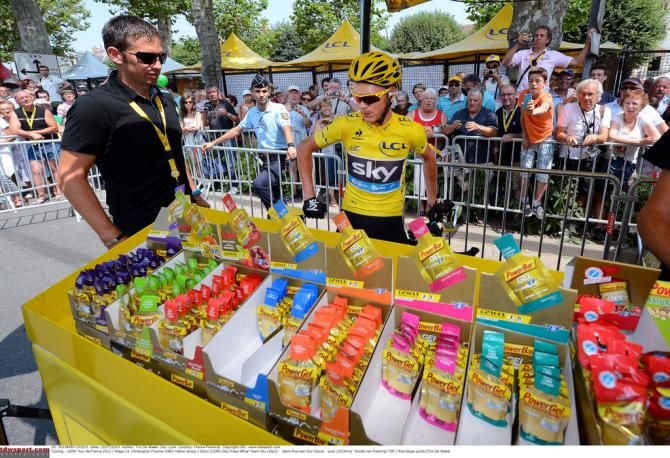 How many gels for Chris Froome?